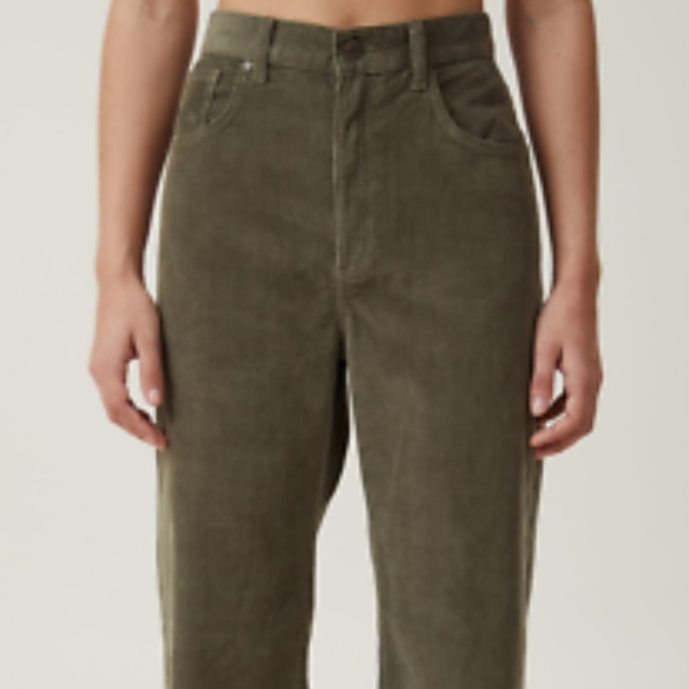 Women's Olive Corduroy Pants